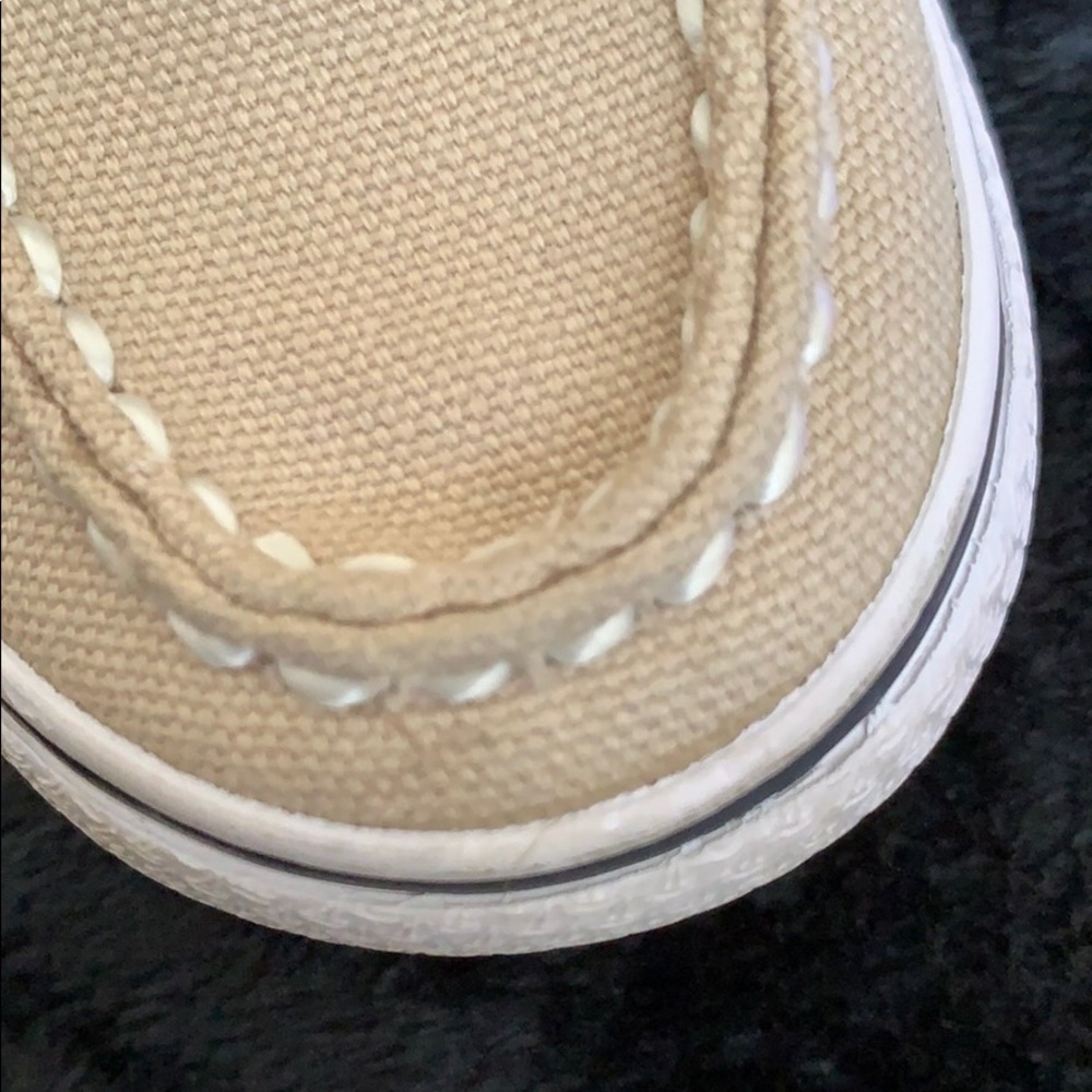 Pair of khaki canvas Sperrys - Picture 5 of 6